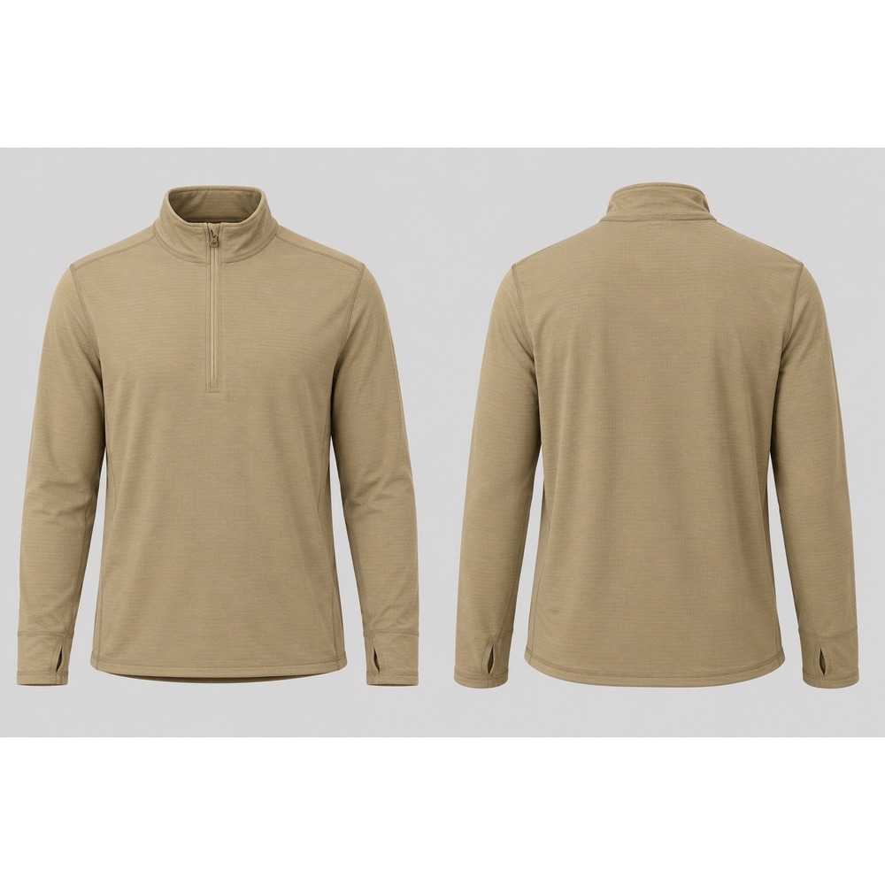Condor Combat 1/4 ZIP Mens XLarge Tan Stretch Tactical GRID PATTERN